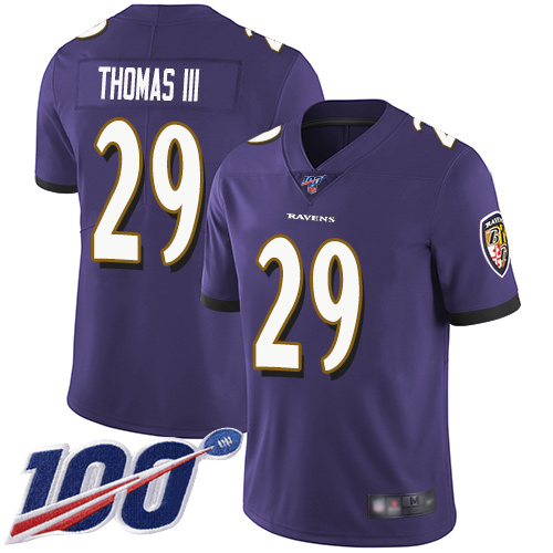 Baltimore Ravens Limited Purple Men Earl Thomas III Home Jersey NFL Football #29 100th Season Vapor Untouchable